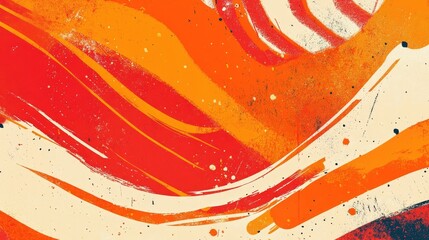 Poster - Abstract background featuring vibrant orange stripes and patterns