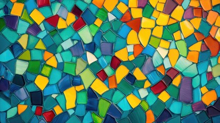 Poster - Vibrant kaleidoscopic mosaic design in various colors