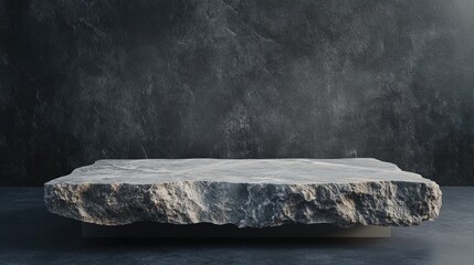 Poster - 3D Rendering of a Natural Stone Slab Podium