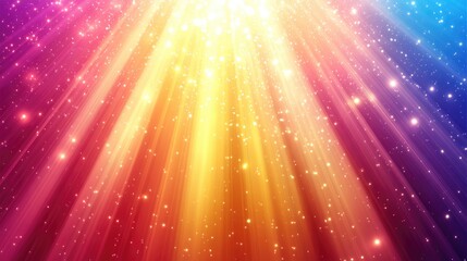 Poster - Vibrant luminous background with radiant lights Glossy graphic illustration in a sleek 2D style