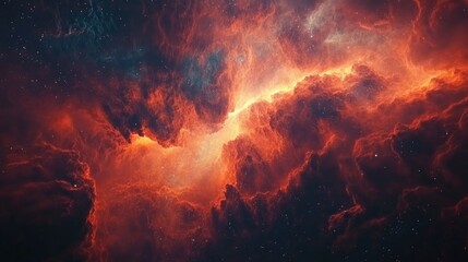Leinwandbilder - Beautiful nebula illustration artwork in 3D cartoon rendering
