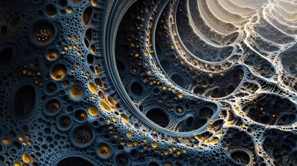 Poster - Abstract modern background featuring intricate fractal shapes