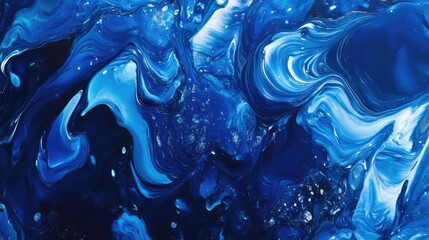 Poster - Vibrant abstract blue backdrop featuring shimmering elements
