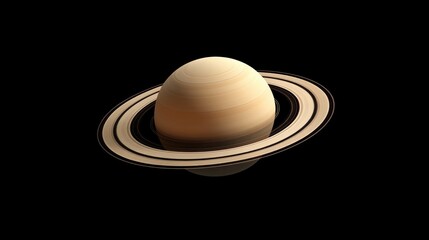Aufkleber - Cartoon rendering in 3D of Saturn