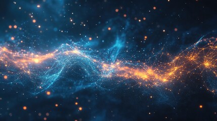 Poster - abstract cosmic background featuring space and stars suitable for projects related to mathematics sc