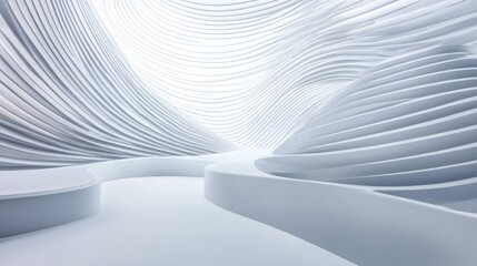 Poster - Abstract background featuring white curved lines