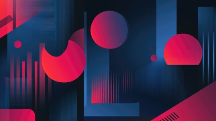 Poster - Geometric abstract background design
