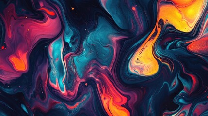 Poster - Vibrant abstract backdrop with dynamic shapes and colors perfect for creative projects and contemporary design applications