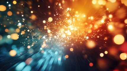 Poster - Abstract background with explosion lights