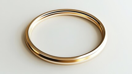 Poster - Isolated 3D illustration of a circular frame on a white background