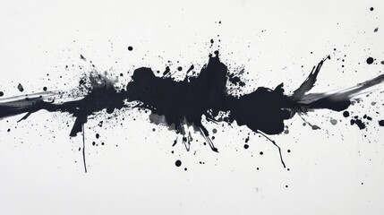 Poster - Abstract ink blot design on a white backdrop