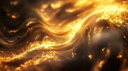 Poster - Abstract fractal light background rendered in 3D