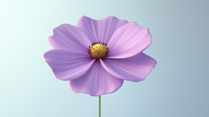Poster - Cosmos a quintessential autumn flower depicted in a 3D cartoon rendering