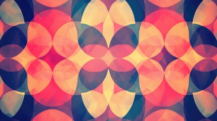 Poster - Abstract kaleidoscope pattern design with unique vibrant colors