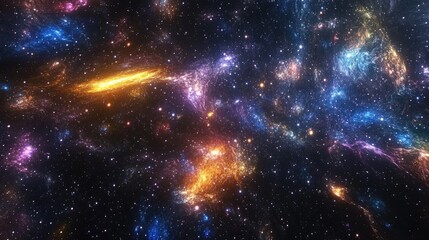 Poster - High definition star field background featuring a 3D cartoon rendering of deep space Colorful starry night sky outer space background texture