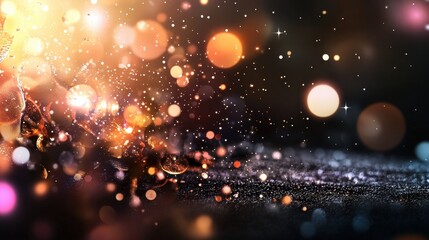 Poster - Vibrant bokeh lights create an abstract and magical atmosphere.