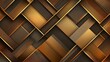 © Watcharaporn - Abstract geometric background with metallic gold and brown textures.