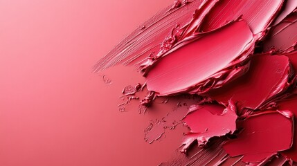 Aufkleber - Abstract pink swirls of creamy texture on a smooth background.
