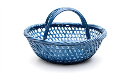 Poster - Blue basket on a white background