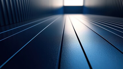 Poster - 3d rendering blue metalic surface and graphic design background