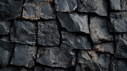 Poster - Black stone texture with a plain background