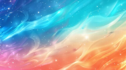 Poster - Serene Pastel Galaxy with Color Gradients
