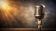© Jotch - Recording sign on air with vintage microphone in studio setting, on air, recording, sign, vintage, microphone