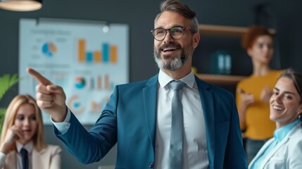 Poster - Businessman Discussing New Strategic Initiatives