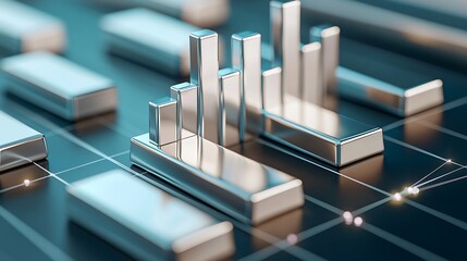 Poster - Modern 3D Bar Graph for Data Visualization