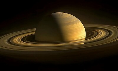 Wall Mural - rings of saturn from close-up