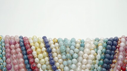 Poster - A colorful display of various beads, showcasing their vibrant hues and textures.