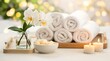 © Gradient_World - Luxurious Spa Still Life with Orchids, Towels, and Candles