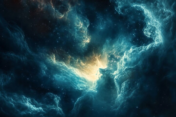 Wall Mural - acolorful space galaxy, cloud nebula, starry night cosmos, and supernova background in the field of 