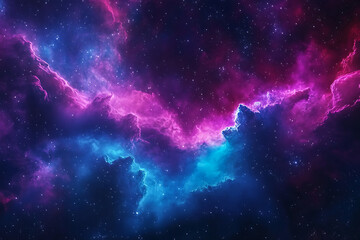 Wall Mural - acolorful space galaxy, cloud nebula, starry night cosmos, and supernova background in the field of 