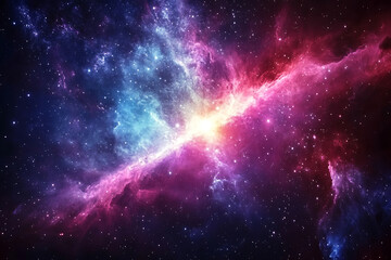 Wall Mural - acolorful space galaxy, cloud nebula, starry night cosmos, and supernova background in the field of 