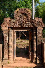 Wall Mural - Bas-relief Sculpture at Banteay Srei temple Siem Reap, Cambodia.