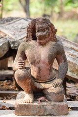 Wall Mural - Lion statue at Banteay Srei temple Siem Reap, Cambodia.