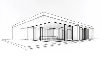 Poster - Sleek and Minimal Glass House Contemporary Architecture Building Design
