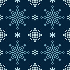 Wall Mural - seamless snowflake pattern, vector decorative graphic design wallpaper background for your design , 