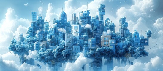 Floating City in the Clouds