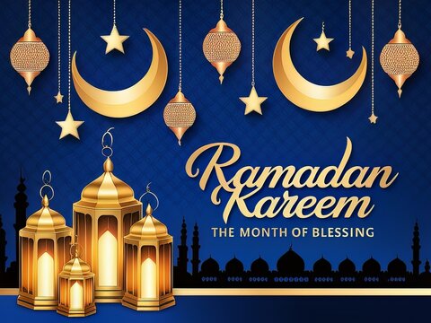 Ramadan Kareem Background Design. Vector illustration for greeting cards, posters and banners.