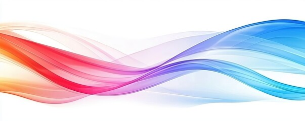 Poster - Vibrant Abstract Background with Flowing Colorful Waves in Soft Tones Creating a Dreamy Atmosphere for Design and Art Projects