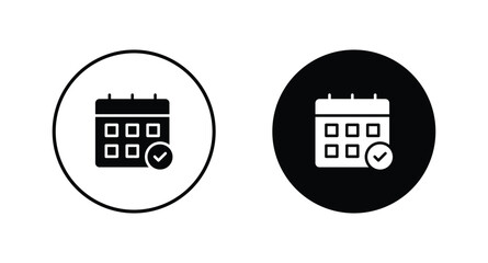 Wall Mural - calendar icon set vector illustration