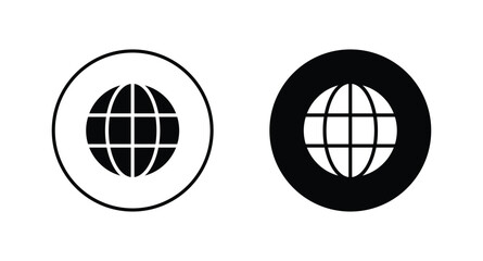 Wall Mural - globe icon set. web icon page symbol vector