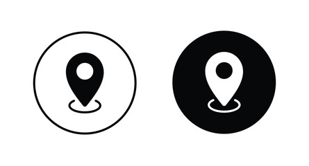 Poster - pin maps icon set. location symbol vector