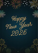 © Ghost Rider - Blue Modern Happy New Year Flyer template and background design.2025 Happy New Year