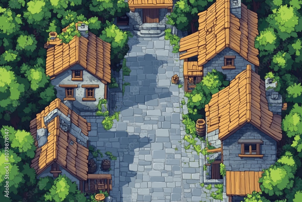 Countryside Rp Countryside Town Tabletop RPG Map, Fantasy Streets Roleplaying Exterior ...