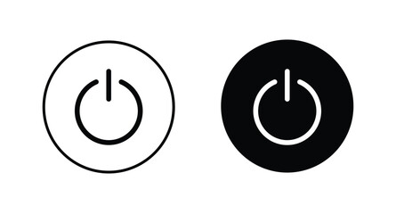 Poster - power buton icon set vector. Power Switch Icon