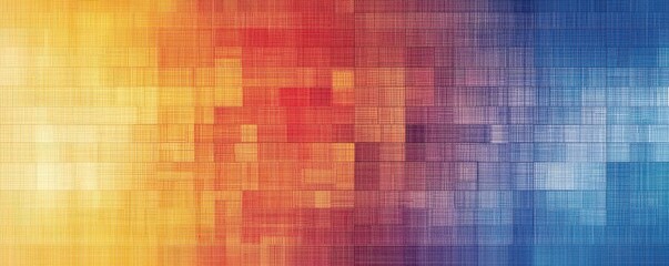 Poster - Colorful Abstract Background with Blurred Squares and Gradients Transitioning from Warm Tones to Cool Tones in a Digital Art Style
