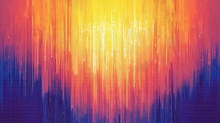 Poster - Abstract Colorful Background with Bright Orange and Yellow Blending into Deep Blue and Purple Vertical Stripes Creating a Dynamic Visual Effect